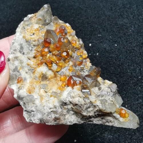 75.1g100% natural high quality garnet crystal mineral energy healing round vein teaching stone home decoration collection