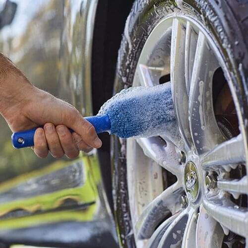 Car Upgraded version Lengthened Car maintenance Rim Cleaning Brush Car Wash Beauty Microfiber Wheel Rim Detailing Brush