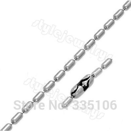 Free shipping! 1.5/3mm Silver Cylinder Link Chain Necklaces Stainless Steel Jewelry Fashion Necklace Lobster Clasp SCH0004