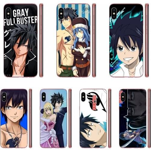 For Sony Xperia Z Z1 Z2 Z3 Z4 Z5 compact Mini M2 M4 M5 T3 E3 E5 XA XA1 XZ Premium TPU Covers Awesome Cartoon Fairy Tail Gray