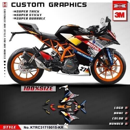 KUNGFU GRAPHICS Motorcycle Wrap Kit Full Sticker Adhesive Decal for RC 250 390 RC250 RC390 2017 2018 2019 2020