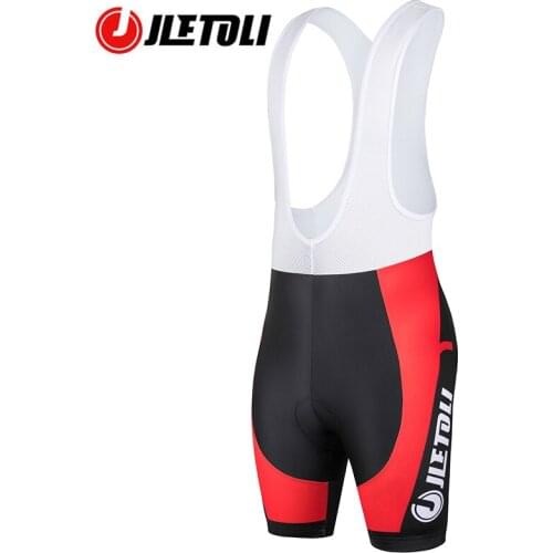 JLETOLI Shockproof Bicycle Bib Shorts Outdoor Wear Pro Cycling Shorts Man Bike Pants Anti-slip Mountain Bike Shorts Tights