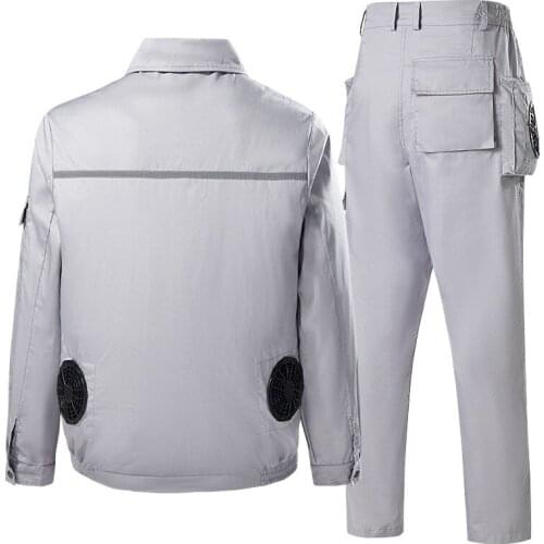 Heatstroke Prevention Suit Men Cooling Male Clothing With Fan Summer Air Conditioning Jackets USB Charging Work Clothes For Men