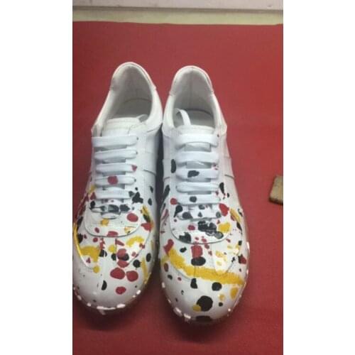 Brand Designer Leather Male Flats Sneakers Casual Men Italy Style Hip-hop Dance Fashion Man Trainers Shoes Euro Size 38-46