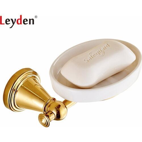 Leyden Soap Dishes Wall Mounted Soap Dish Soap Holder Box Soap Basket Round Dish With Removable Holder Bathroom Accessories