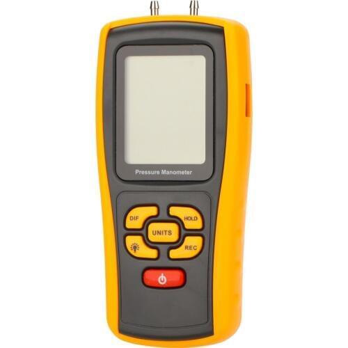 USB Digital LCD Pressure Manometer Gauge Differential Pressure Manometer Measuring Range 35kPa with Temperature Compensation