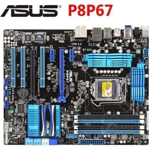 LGA 1155 ASUS P8P67 1155 Original ASUS P8 P67 32nm Motherboard Socket ATX DDR3 USB3 32G Desktop Computer Mainboard Plate Used