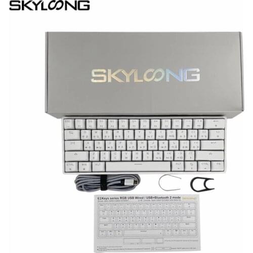 Skyloong SK61S Russian Mini Gaming Bluetooth Mechanical Keyboard Backlight Hot Swap Keyboard Gateron For Laptop Tablet Keyboards