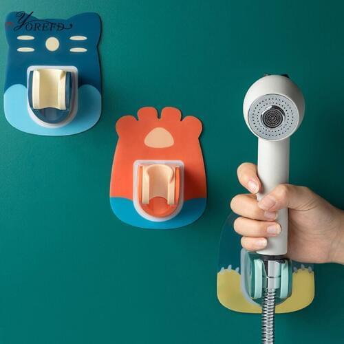OYOREFD Cute Cartoon Bathroom Shower Head Holder Strong Wall Mounted Hand Shower Holder Shower Brackets Bathroom Accessories