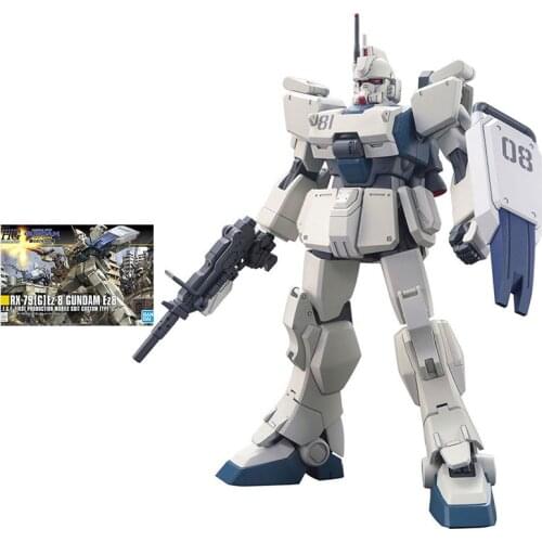 Bandai Gundam Model Kit HGUC 08TH MS TEAM RX-79[G] Ez-8 Gundam Ez8 Genuine Robot Model Action Toy Figure Toys for Children