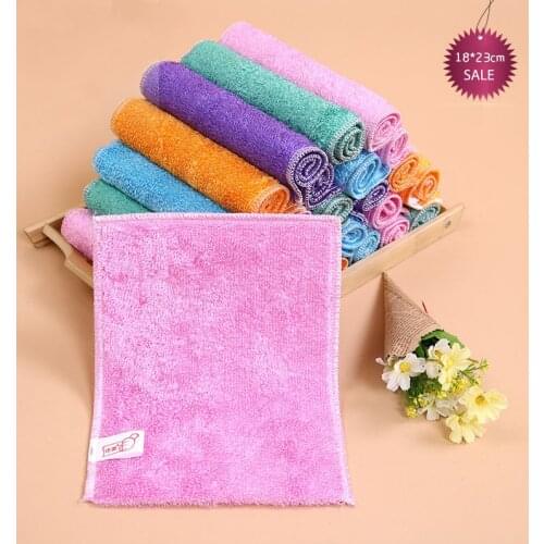 Wholesale 24G/pc high efficient ANTI-GREASY dish cloth bamboo fiber washing dish cloth magic multi-function wiping cleaning rag