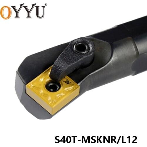OYYU S40T-MSKNR12 S40T-MSKNL12 Boring Bar Turning Tool Shank use Carbide Inserts SNMG12 Internal Lathe Tools Cutting Holder