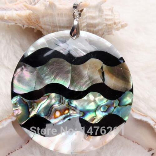 50mm MOP Abalone Shell Bead Round Ball Pendant 1pc