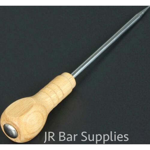 Professional Carbon Steel Ice Pick with Hardwood Handle, 7.3-Inch