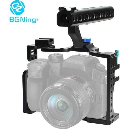 BGNing Professional GH3 GH4 Protective Housing Case Handle Grip Rugged Cage Combo Kit Tray Mount DSLR Rig Digital Camera
