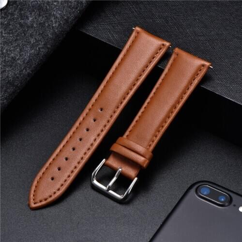 Casual Genuine Calfskin Leather Watch Strap Business Men Women Bracelet 16mm 18mm 20mm 22mm 24mm Watchband Watch Accessories