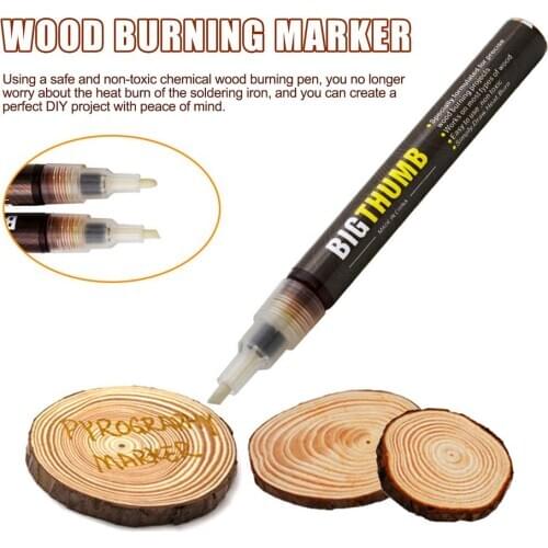 DIY Chemical Wood Burning Note Pen Learn Wood Burning Pen Burning Brush Used for DIY Wood Project Household Decoration Tools