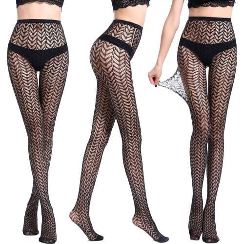 Sexy Crotchless Bodystocking more style All-In-One Sheer Pantyhose Lingerie high knee Tights Stockings Pantyhose Fishnet