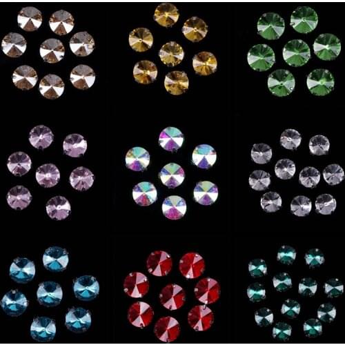 Silver Claws Rhinestone Sew on Jaw Drill Rhinestones Crystal Applique For Craft Sewing Rhinestones for Needlework Round Diamond