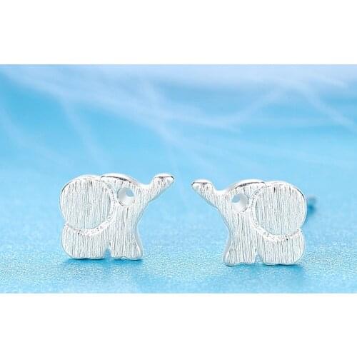 Walrus Stud Earrings For Women Korean Fashion Mini Cute Small Elephant Simple Personality Brushed Animal Ear Nails Girl Jewelry