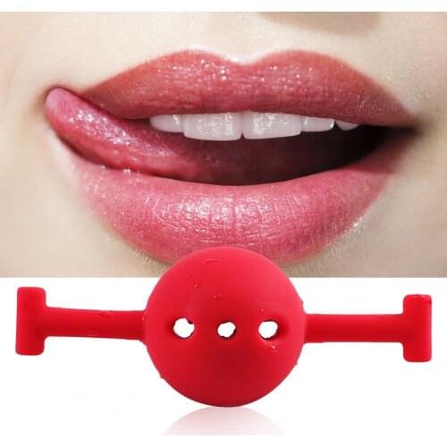 Mouth Gag Ball Breathable Women Accessories Silicone Bondage Restriction Strap Sex Toy for Adult