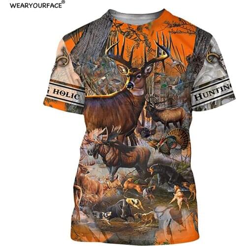 Deer Hunting 3D All Over Print Crewneck Hoodies Sweatshirts Zipper Shorts Outdoor Vocation Sport Streetwear Unisex Clothing