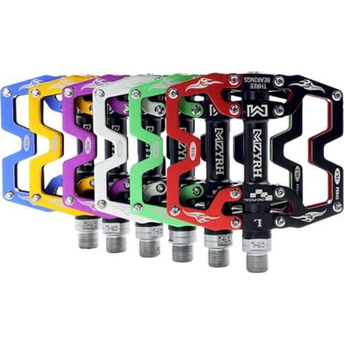 Bicycle Pedals MTB Ultralight 6061 Aluminum Alloy 3 Bearing 9/16" Cycling Sealed Chrome Molybdenum Steel Axle Wide Pedals