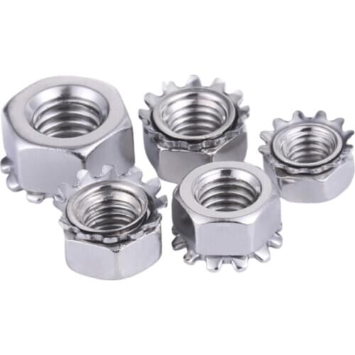 Wkooa Keps Nut K lock nuts Stainless Steel 304 Pack of 100