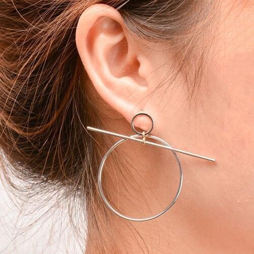 Vintage European Simple Style Aros Big Round Circle Hoop Earrings for Women Geometric Ear Hoops Earing Brincos Gift XR163