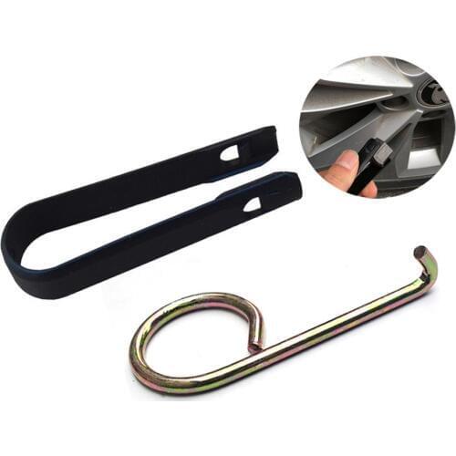 1Set Auto Wheel Lub Screw Cover Bolt Caps Tire Anti-theft Screw Cap Extractor Removal Hook Wheel Nut Cover Cap Removal Tool
