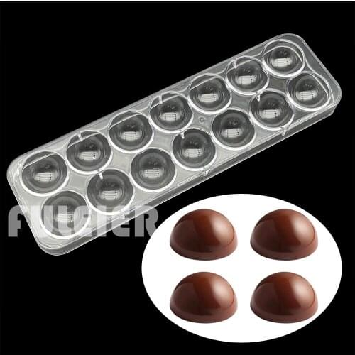12 holes (28mm) Half Sphere Polycarbonate Chocolate Mold Baking Mousse Candy chocolate mould Cake Confectionery Tools Bakeware