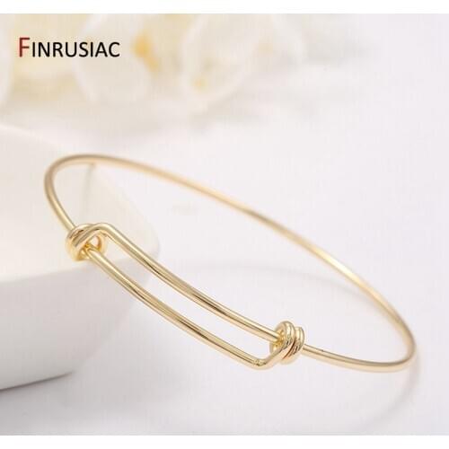 2020 New Hot Sale Simple Trendy Gold Adjustable Bangle For Women diy Bracelet Jewelry Accessories