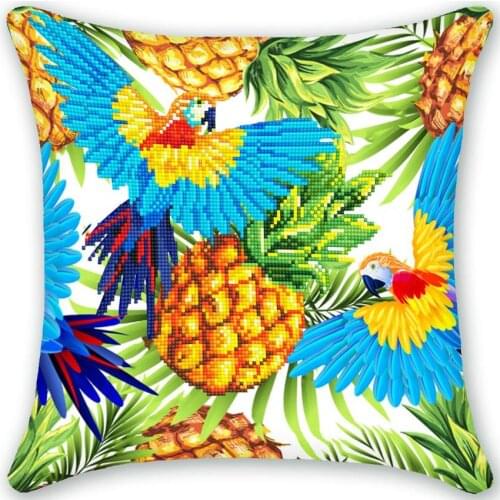 5D Pineapple Diamond Painting Cushion Cover Replacement Throwing Pillow Case Partial Round Drill DIY Art Mosaic Cross Stitch