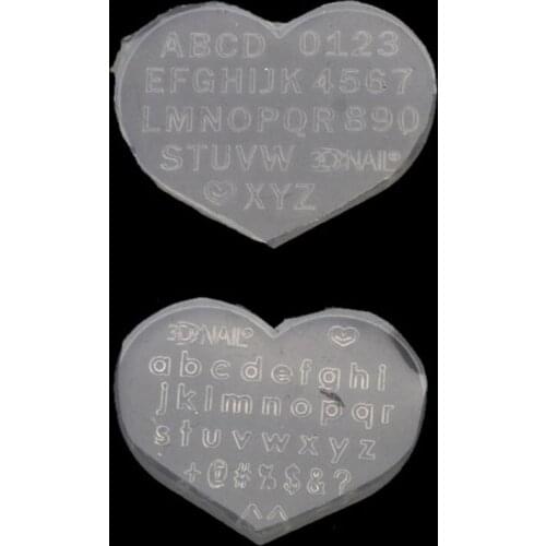 97QE 2Pcs 3mm Small Size Numbers Letters Mold Pendant Resin Silicone Molds Resin Message Fillings Making Jewelry Making Tools