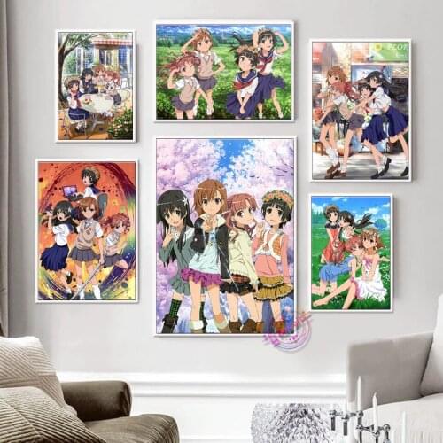 Anime Poster Toaru Kagaku no Railgun T Canvas Painting Wall Picture For Living Room Home Decor Gift
