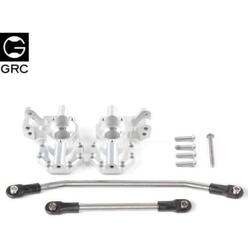 GRC Steering gear box base T4 metal steering C Block Ackerman front steering wheel cup hub for TRX-4 TRX 4 TRX4 Land Rover TOYS