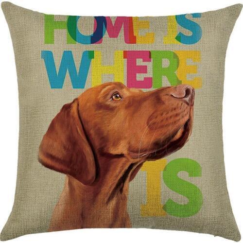 Cartoon Dog Printed Pillow Case Cover Linen Golden Retriever Bull Terrier Pillowcase Decorative Throw Pillow Case Cover For Home