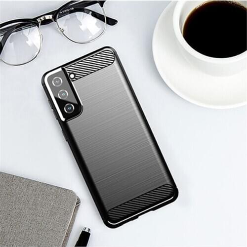 For Samsung Galaxy S21 Plus Case Rubber Silicone Carbon Fiber Cover For Samsung Galaxy S30 Plus Case For Samsung S21 Plus S30