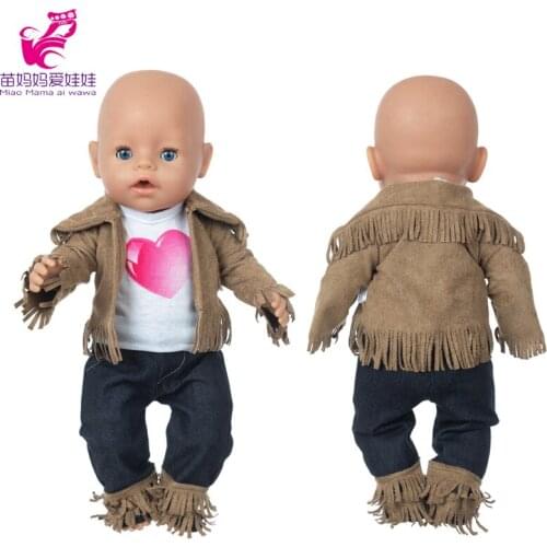 Baby Dolls Clothes Tessal Coat For 18Inch Girl Doll Cowboy Jackets Toys Doll Outfit