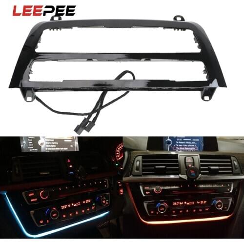 For BMW 3 & 4 Series F30 LCI Atmosphere Light with Blue and Orange Color Center Console Radio Trim Led Dashboard AC Panel Light