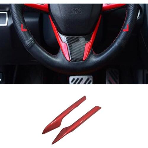 For Honda Accord 10th 2018 ABS Plastic and Carbon fibre Car Steering wheel Button frame Cover Protector Cover trim car styling 2