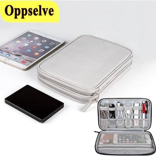 Travel Waterproof Electronic Storage Bag Portable Cable Clip Storage Zipper Box Electronic Accessories Digital Stockpile Pouch