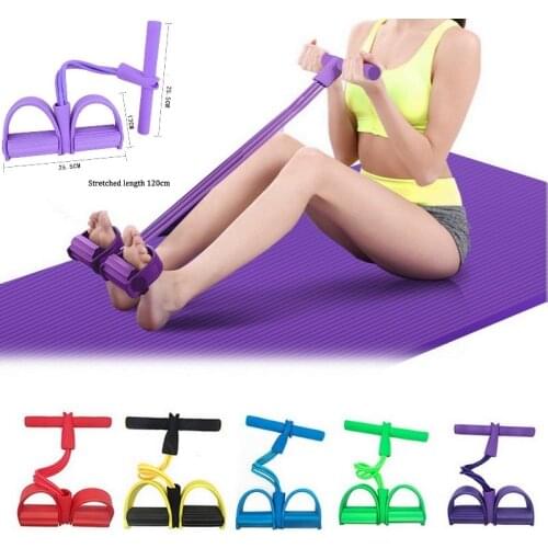 4 Resistanc Elastic Pull Ropes Exerciser Rower Belly Resistance Band Home Gym Sport Training Elastic Bands for Fitness Equipment
