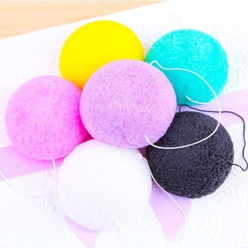 Facial Exfoliator Konjac Sponge Hemisphere Beauty Natural Konjac Facial Wash Cleaning Cosmetic Puff Make Up Tools Skin Care -35