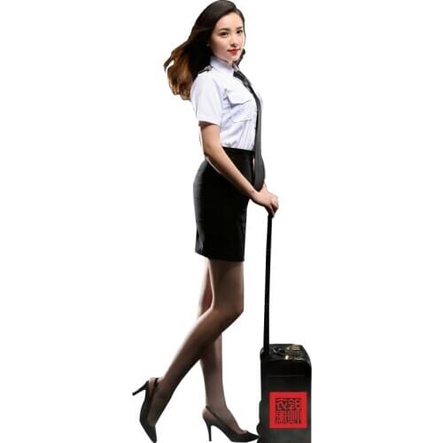 Captain uniform Woman shirt skirt set suit flight attendant uniform female civil aviation pilot short sleeve cosplay performance