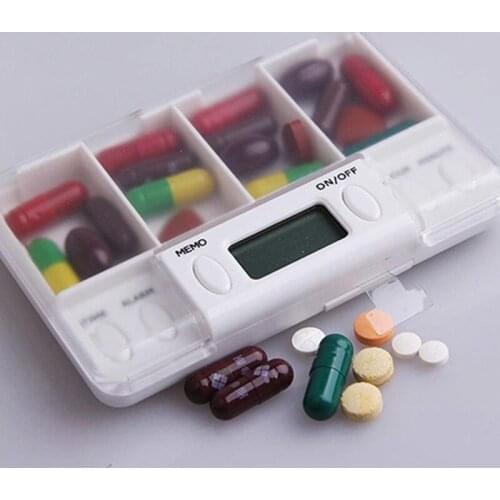 Pill box electronic timing reminder pill box alarm clock timing pill box storage box household goods storage box storage box