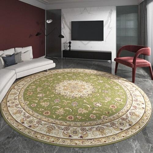 Round Vintage Rug Persian For Living Room Big Bedroom Area Rug Computer Chair Floor Mat Anti Slip Retro Floral Round Rug Ковер