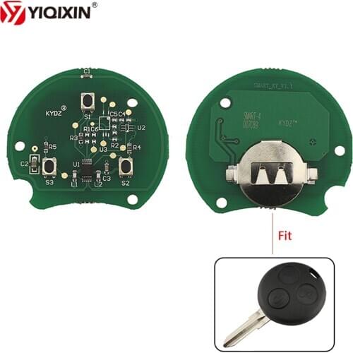YIQIXIN 433Mhz Chip Remote Car Key Circuit Board For Mercedes Benz Smart Fortwo 450 Forfour 451 Roadster City Coupe Cabrio PCB