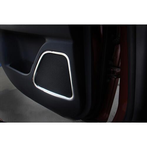 Fashion! 4pcs For Mitsubishi Outlander 2013 2014 2015 2016 Interior Door audio speaker decoration cover trims