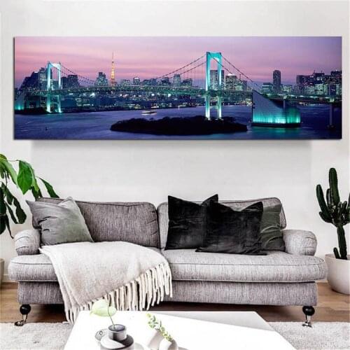 New York city night 5d diy diamond painting Bridge Scenery mosaic embroidery kit diamond art,full square round drill A667